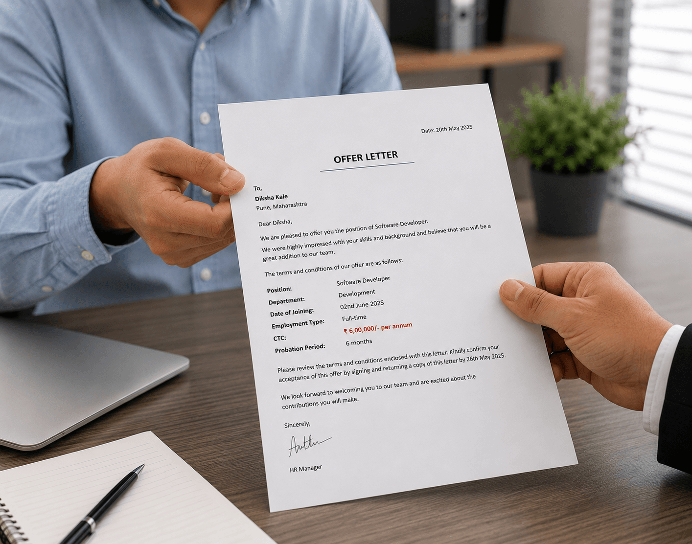 A job offer